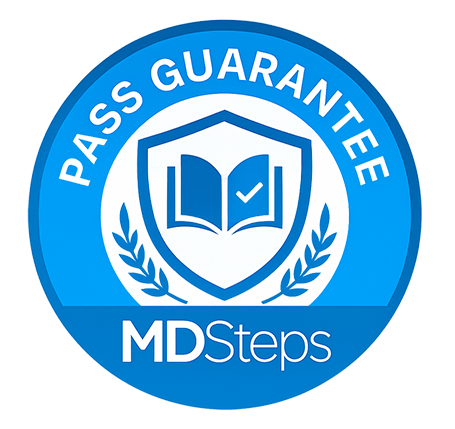MDSteps Pass Guarantee badge